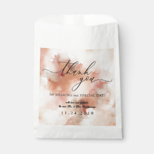 RoseGold Earthtone Watercolor Wedding Vielen Dank Geschenktütchen