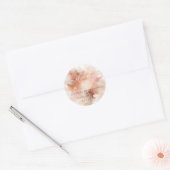 RoseGold Earthtone Watercolor Wedding Willkommen Runder Aufkleber (Umschlag)