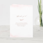 Roségold einfaches botanisches Monogramm-Hochzeit Programm (Rückseite)