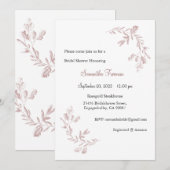 Rosegold Einladung, Einladung zur Hochzeit, Rosa G (Vorne/Hinten)