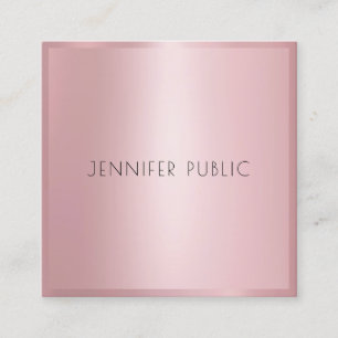 Roségold Elegant Moderner Minimalistischer Profi Quadratische Visitenkarte