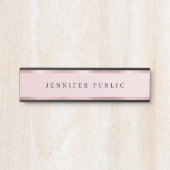 Rosegold Elegant Template Luxurious Rose Gold Glam Türschild (Vorderseite )