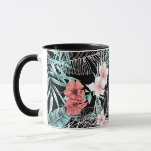 Roségold Elegantes Tropisches Botanisches Insel Lu Tasse