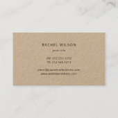 Rosegold eyelash Rustic kraft makeup artist lash Visitenkarte (Rückseite)