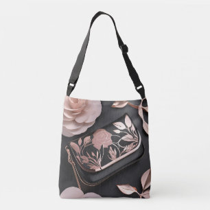 Rosegold Fall Purse AI art Tragetaschen Mit Langen Trägern