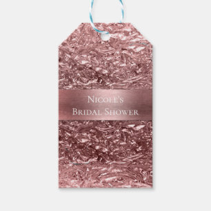 Roségold flüssiges Chrome Metallic Chic Partygesch Geschenkanhänger