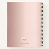 Roségold-Foto-Monogramm Notizblock (Rückseite)