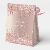 Roségold funkelnde Gefallen- oder Geschenkschachte Geschenkschachtel (Rückseite)