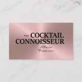 Roségold gebürstete Event-Bartender Visitenkarte (Vorderseite)
