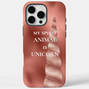 Roségold Glam Einhorn iPhone 16 Pro Max Hülle