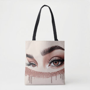 ✨ Roségold Glamour Design für Schönheitsaccessoire Tasche
