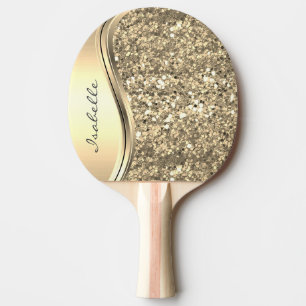 Roségold Glanz Glamour Glitzer Personalisiertes Me Tischtennis Schläger
