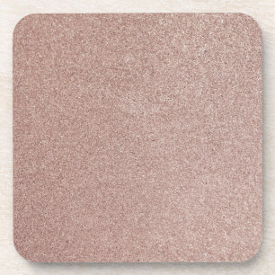 Roségold Glitter Metallic Schön Mädchenhaft Funkel Getränkeuntersetzer