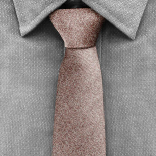 Roségold Glitter Metallicdruck Hochzeitsgroomsmen Krawatte
