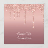 Roségold Glitter Programm Personalisierter Benutze (Rückseite)