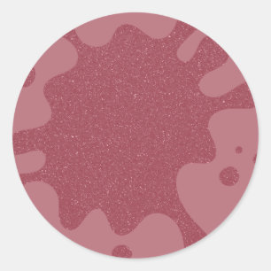 Roségold-Glitter-Splash-Aufkleber – Anpassbar Runder Aufkleber