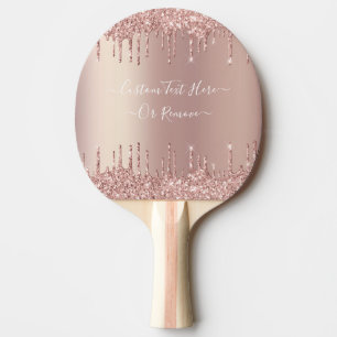 Roségold Glitter Tischtennisschläger mit individue Tischtennis Schläger