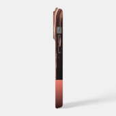 Roségold Glitter-Tropf Custom-Name iPhone Hülle (Linke Seite)