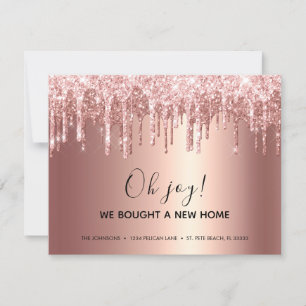 Roségold Glitter Tropfen Glamour Bewegung Ankündigung
