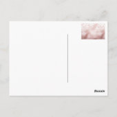 Rosegold Glitzer Confetti Postkarte (Rückseite)