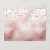 Rosegold Glitzer Confetti Postkarte (Vorderseite)