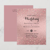 RoseGold Glitzer Glam Foil Look Wedding BUDGET (Vorne/Hinten)