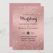 RoseGold Glitzer Glam Foil Look Wedding BUDGET (Vorne/Hinten)