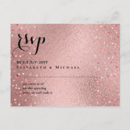 RoseGold Glitzer Glam UAWG Wedding BUDGET Postkarte