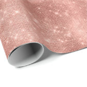 Roségold Glitzer Weihnachten Geschenkpapier (Rolleneckpunkt)
