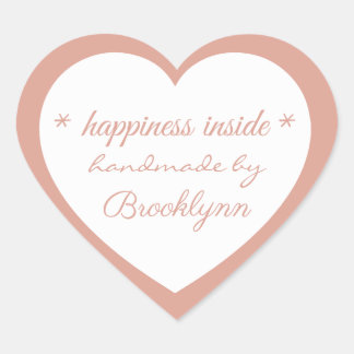 Roségold handgefertigt von X, Maßgeschneidert Eleg Herz-Aufkleber