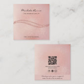 Rosegold Handmade QR Code Schmuckkarten Telefonnummerkarte (Vorne/Hinten)