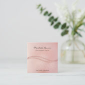 Rosegold Handmade QR Code Schmuckkarten Telefonnummerkarte (Stehend Vorderseite)