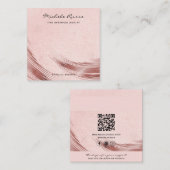 Rosegold Handmade QR Code Schmuckkarten Telefonnummerkarte (Vorne/Hinten)