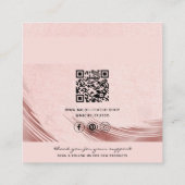 Rosegold Handmade QR Code Schmuckkarten Telefonnummerkarte (Rückseite)