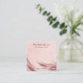 Rosegold Handmade QR Code Schmuckkarten Telefonnummerkarte (Stehend Vorderseite)