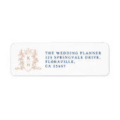 Roségold-Herz-Kronen-Monogramm-Hochzeit (Vorne)