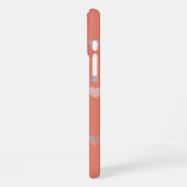 Roségold-Herzmuster-iPhone-16-Case. iPhone Hülle (Linke Seite)