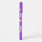 Roségold-Herzmuster-iPhone-16-Case. iPhone Hülle (Rechte Seite)
