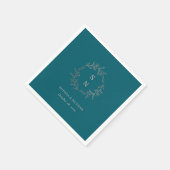 Roségold Luxuriös Elegante Blumen Serviette (Ecke)