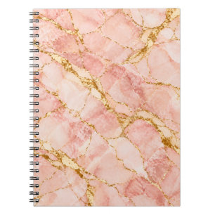 Roségold-Marmor-Eleganz Notizblock