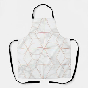 Roségold-Marmor-Geometrisches Muster Schürze