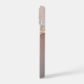 Roségold-Marmor-Gold-Glitter-Monogramm iPhone 15 Hülle (Linke Seite)
