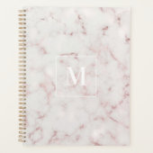 Roségold-Marmor-Monogramm Planer (Vorderseite)