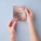 Rosegold Metallic - FLYER für Hochzeiten mit niedr (Gruppe)