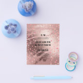 Rosegold Metallic - FLYER für Hochzeiten mit niedr (Einzeln)