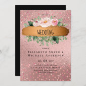 RoseGold Metallischer Glitzer Blumenfolien sehen H (Vorne/Hinten)