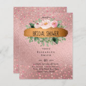 RoseGold Metallischer Glitzer Blumenfolien sehen H (Vorne/Hinten)