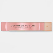 Rosegold Modern Glamour Elegant Template Türschild (Vorderseite )