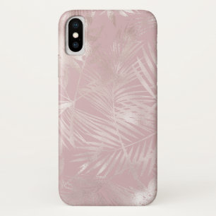 Roségold Rosa Botanische Tropische Palmbaum Blätte Case-Mate iPhone Hülle