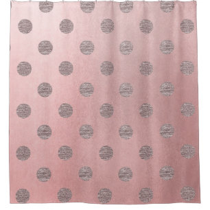Roségold Rosa Glanz Glamour Punkte Modern Chic Duschvorhang